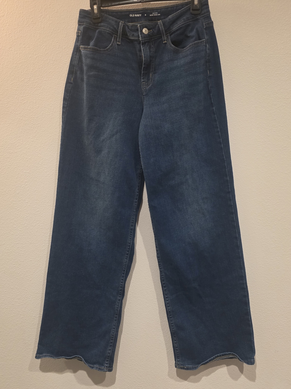 Old Navy Women's Dark Blue Wow Wide-Leg Jeans